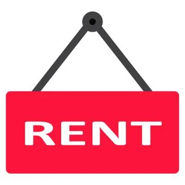 Rent icon on white background. flat style. rent icon for your web site design Stock Illustration
