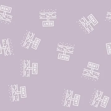 Rent land line seamless pattern Stock Illustration