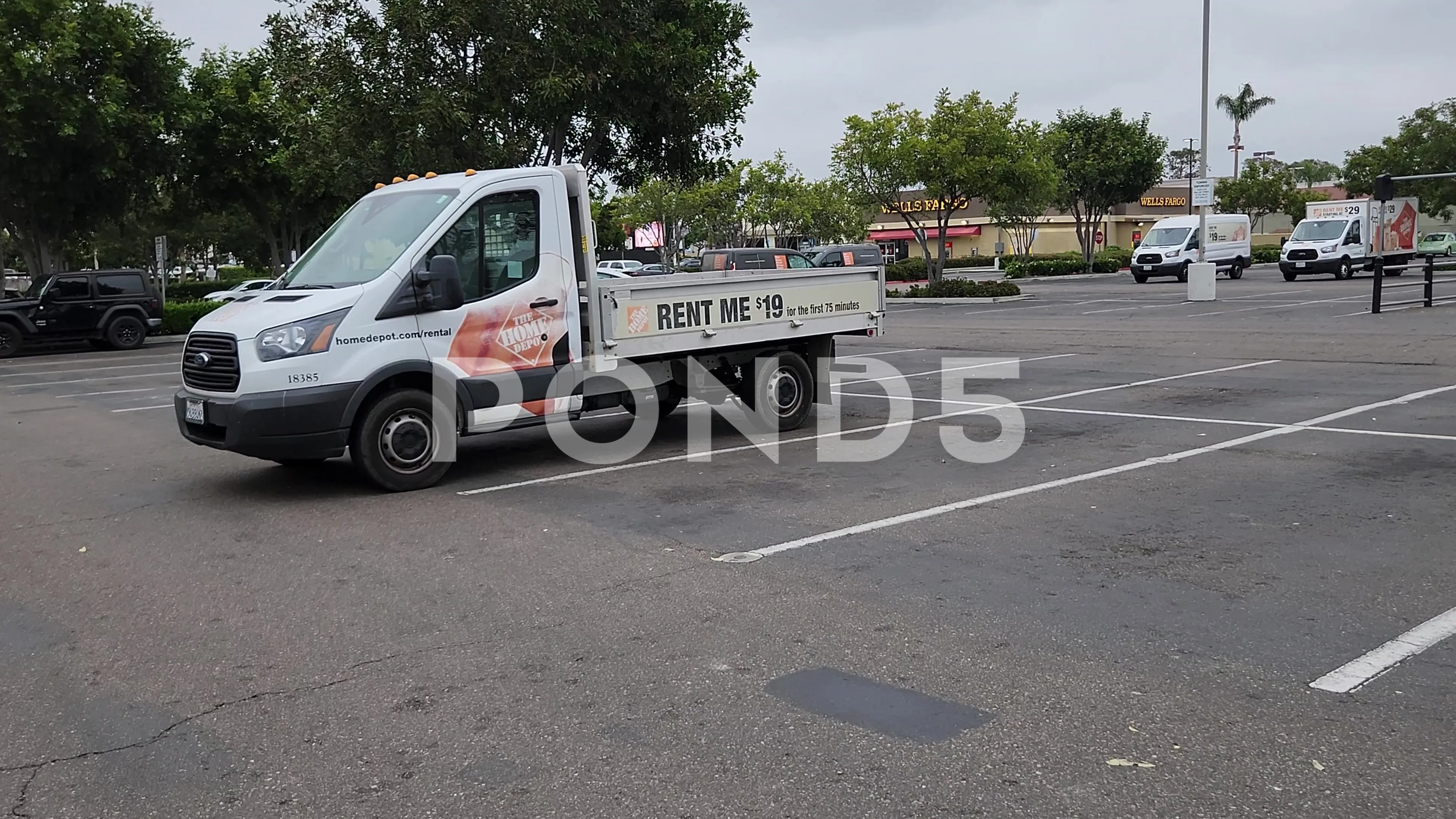 Rent Me Home Depot Truck Street Stock Video Pond5