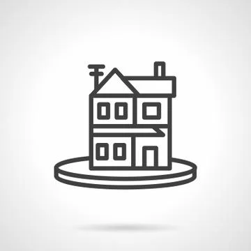 Rent of property simple line vector icon. Housing Stock Illustration