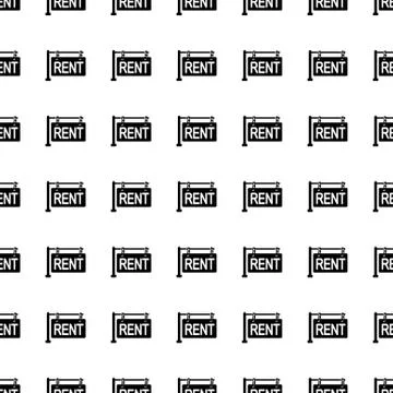 Rent seamless pattern. Vector Stock Illustration