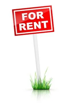 For Rent Sign 스톡 일러스트