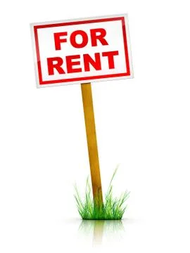For Rent Sign Stock Illustration