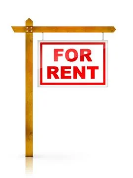 For Rent Sign 스톡 일러스트