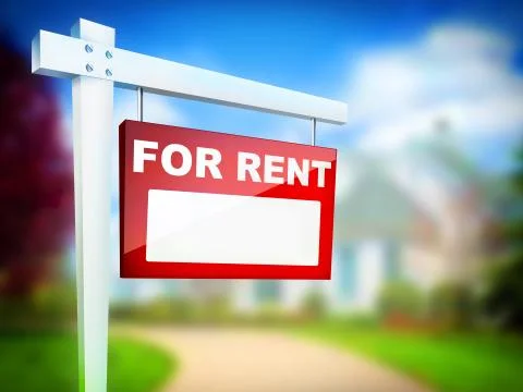 For Rent Sign 스톡 일러스트
