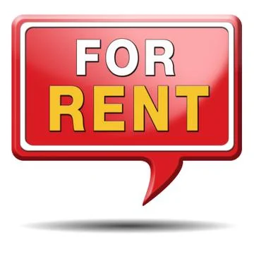 For rent sign Stock Illustration