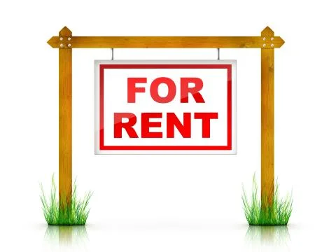 For Rent Sign Stock Illustration