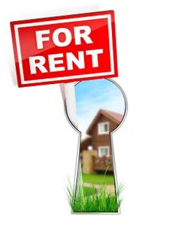 For Rent Sign Stock Illustration