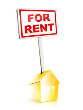 For Rent Sign Illustrazione stock