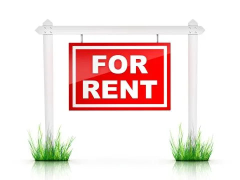 For Rent Sign Stock Illustration