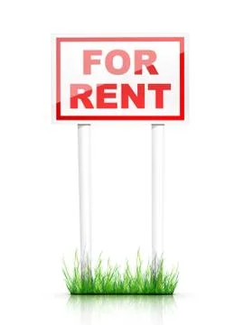 For Rent Sign Stock Illustration