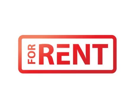 For rent sign Stock Illustration