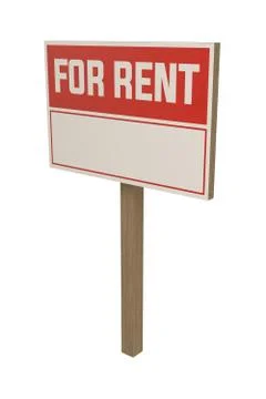 For rent sign Stock Illustration
