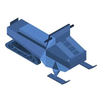 Rent snowmobile icon, isometric style Ilustración de archivo
