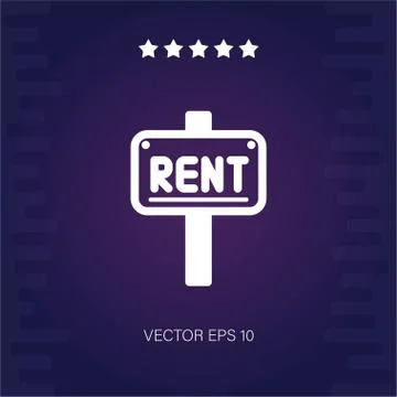 Rent vector icon Stock Illustration