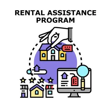 Rental assistance program concept illustration for housing support Illustration