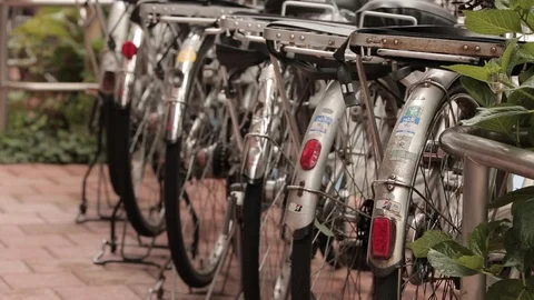 Rental bicycle Stock Footage 111753782