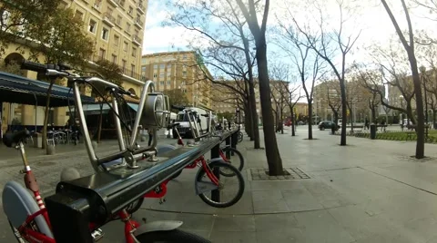 Rental cycles station 스톡 동영상 47404896