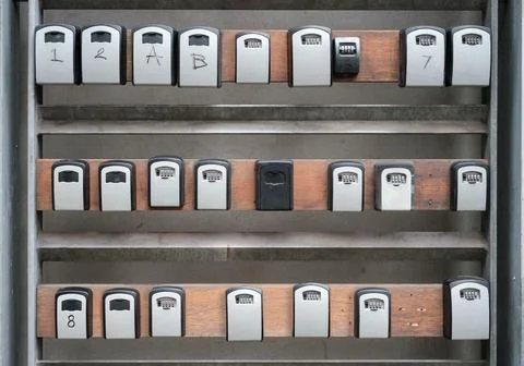 Rental Key Lock Boxes Stock Photos