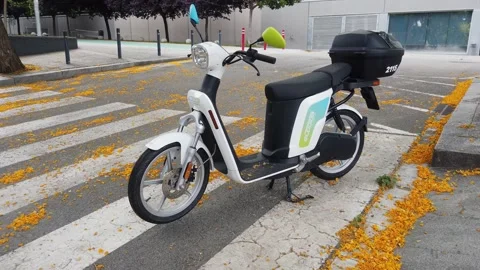 Rental scooter Stock Footage 132925085