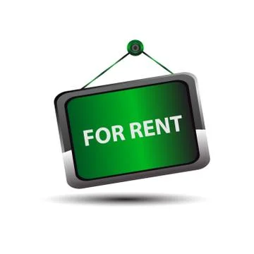 For rent icon sign vector Stock Illustration