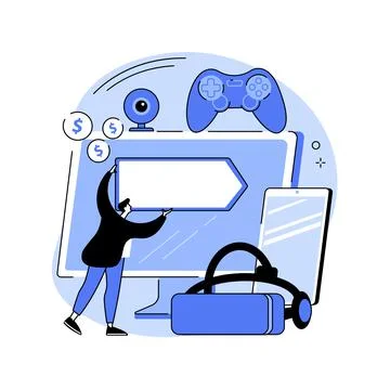 Renting electronic device abstract concept vector illustration. 스톡 일러스트