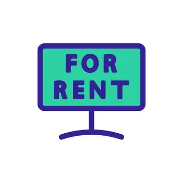 Renting out the vector icon. Isolated contour symbol illustration Иллюстрация