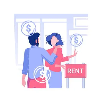 Renting a retail property isolated concept vector illustration. Stock Illustration