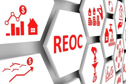 REOC concept cell background 3d illustration Stock Illustration