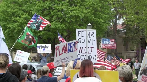 Reopen Minnesota protest Video stock 140237364