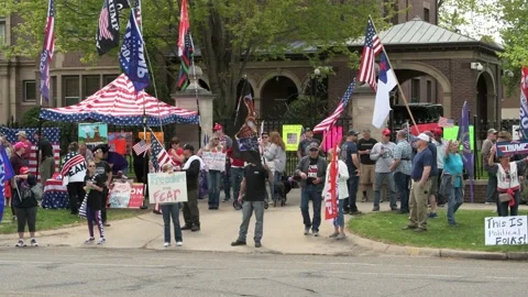 Reopen Minnesota protest Video stock 140237491
