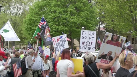 Reopen Minnesota protest Video stock 140238128