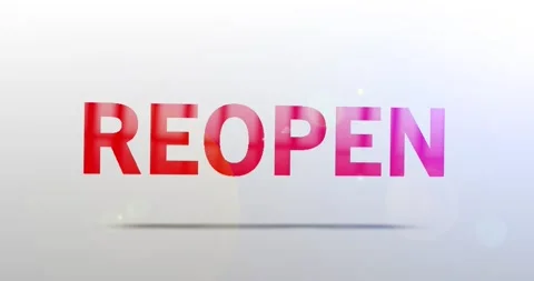 Reopen. Particle Logo. Text Animation 스톡 동영상 135475262