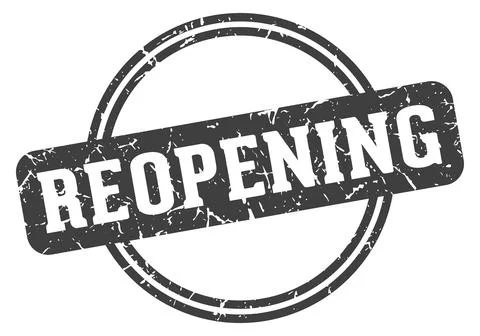 Reopening stamp Stock Illustration