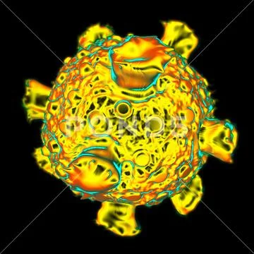 Reovirus, artwork Stock Illustration