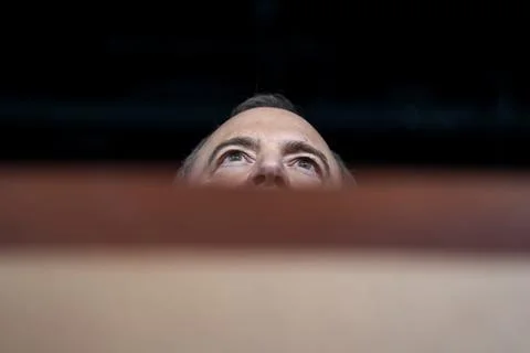 Rep Schiff speaks on Trump transcript from US Capitol, Washington, USA - 25 Sep  Stock Photos