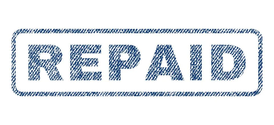 Repaid Textile Stamp Stock Illustration