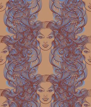 Repaint seamless pattern: Virgo Stock-Illustration