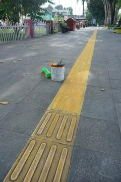 Repainting guiding blocks Stock Photos