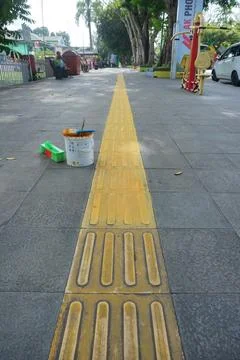 Repainting guiding blocks Stock Photos