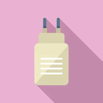 Repair adapter icon flat . Mobile broken Stock Illustration