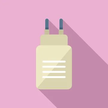 Repair adapter icon flat vector. Mobile broken Illustrazione stock