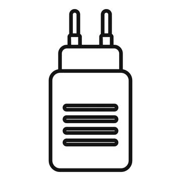 Repair adapter icon outline vector. Mobile broken Stock Illustration