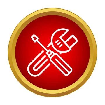 Repair and maintenance tools representing service settings icon 库存插图