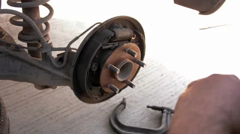 Repair auto drum Stock Footage 49660188