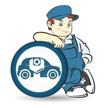 Repair auto master Stock Illustration