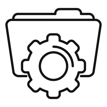 Repair backup icon outline vector. Data cloud Stockillustratie