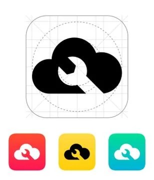 Repair Cloud icon 库存插图