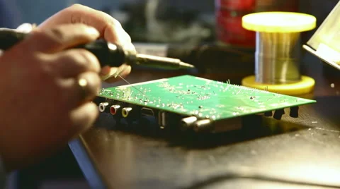 Repair of the computer Board 库存影片 50303984
