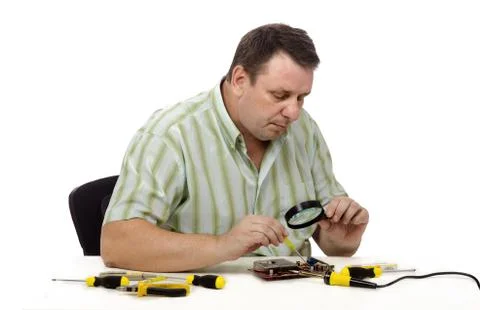 Repair of computer hardware Stockfoto's